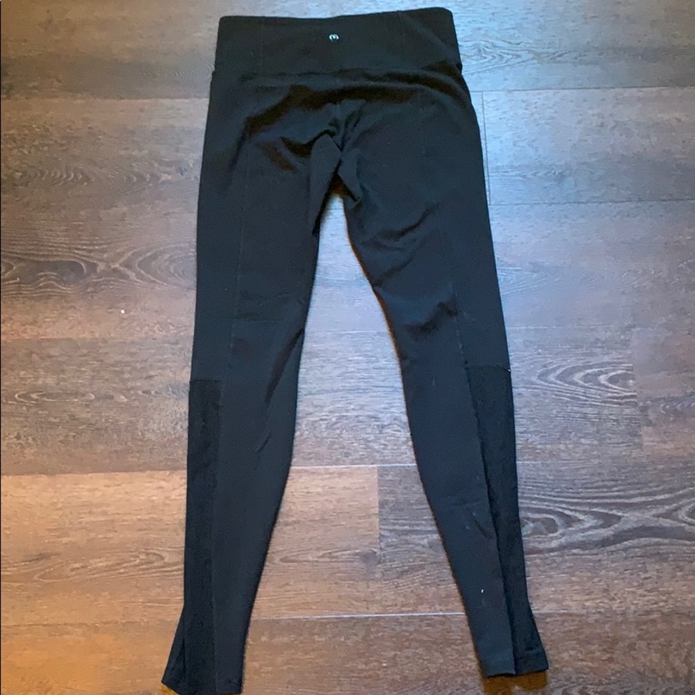 Lululemon Leggings with Lace Mesh insert at legs